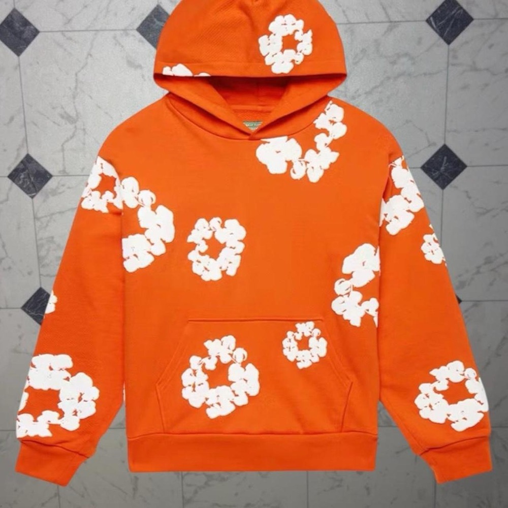 Denim Tears Hoodie - Orange XL NWT
